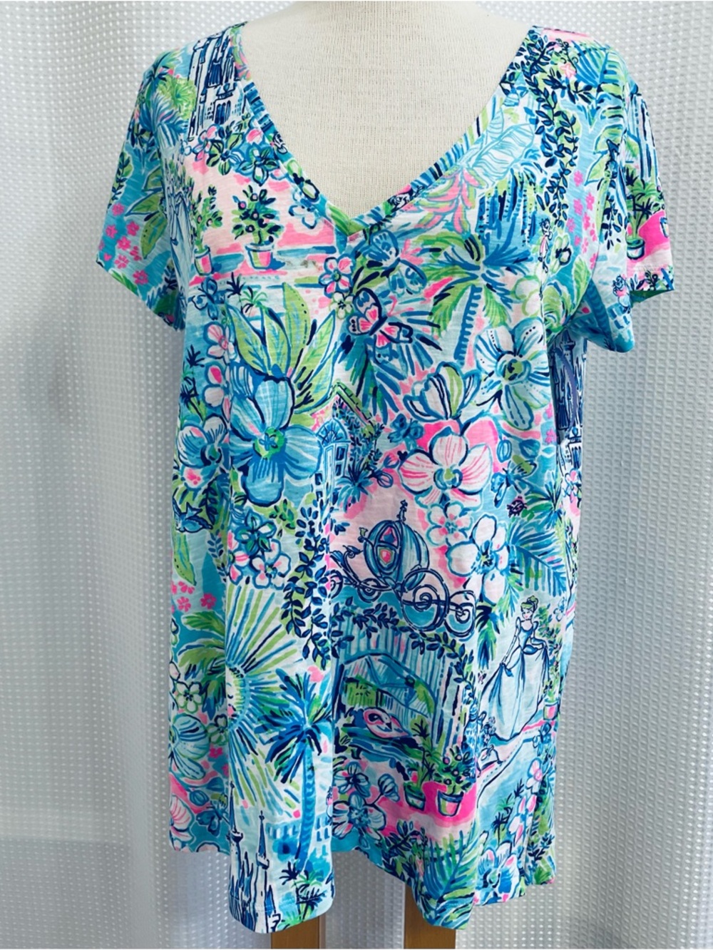 Disney Lilly Pulitzer Multicolor Tropical Print Top
